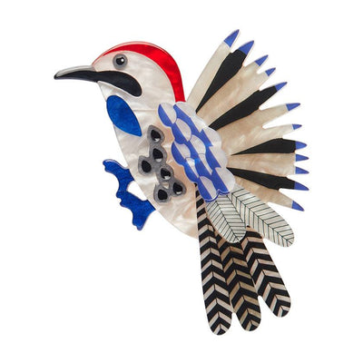 Wondrous woodpecker brooch by Erstwilder from their 2025 Jocelyn Proust collection