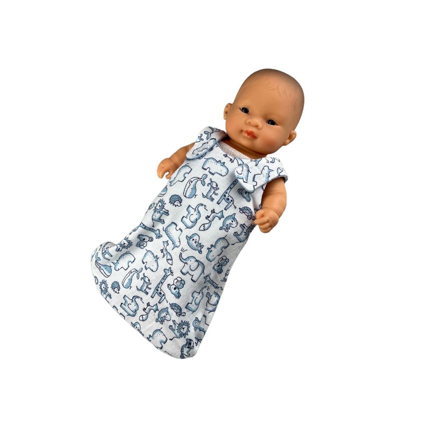 blue zoo sleeping bag for 21cm miniland dolls