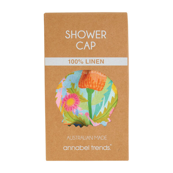 Linen Shower Cap in Paper Daisy by Annabel Trends