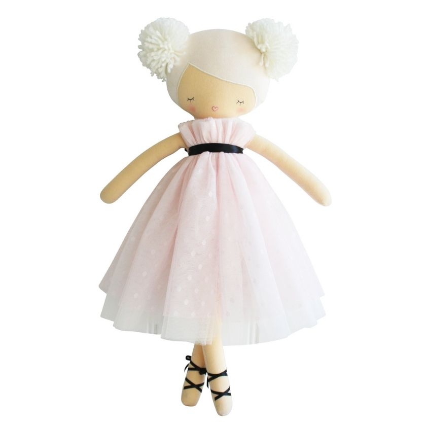 Alimrose scarlet doll with white hair and pink tulle skirt