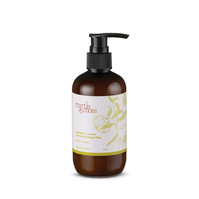 Citrus hand and body lotion by Myrtle and Moss