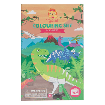 Colouring in set dinosaur by Tiger Tribe