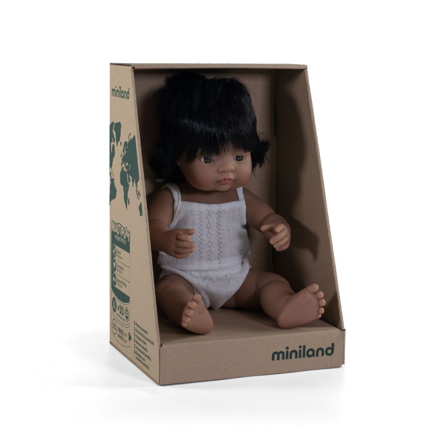 Latin American Girl Miniland Doll 38cm Hispanic