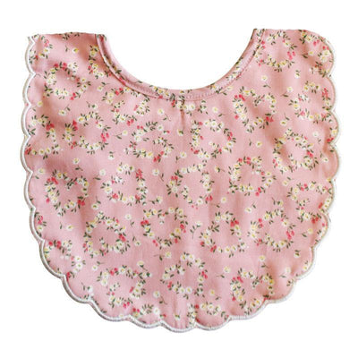 Pink floral design bib