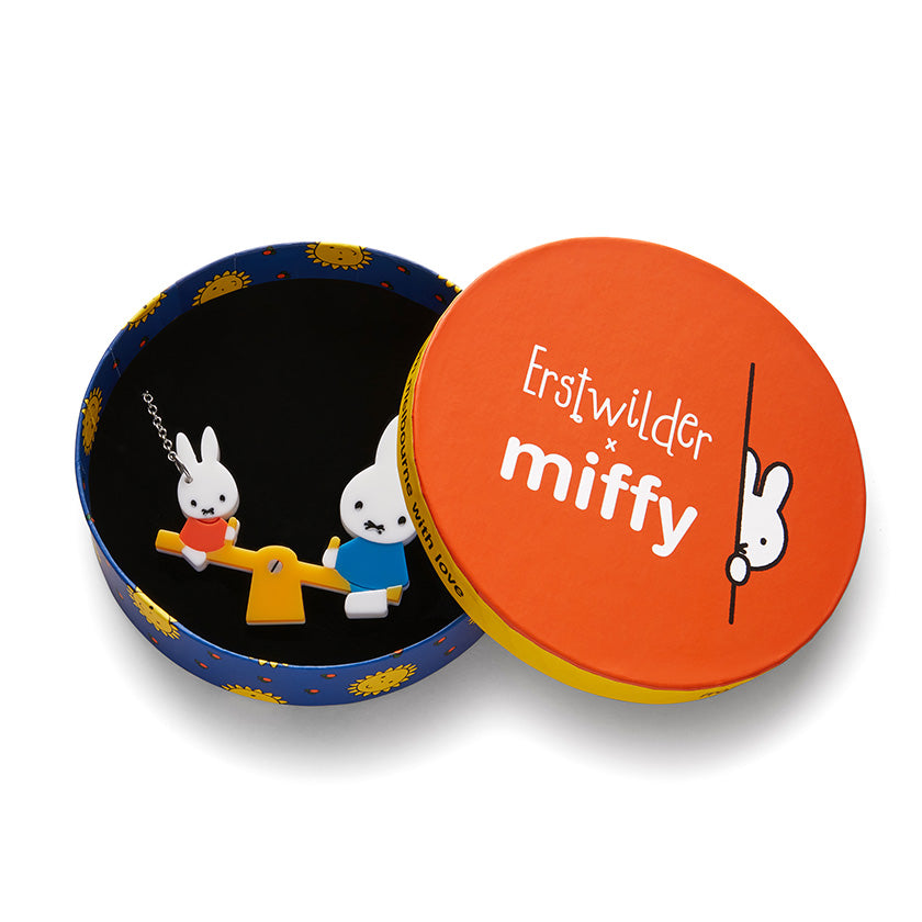 Miffy at the playground necklace by Erstwilder in storage box