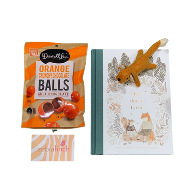 More Than A Little Gift Pack flatlay with book, chocolate and felt fox