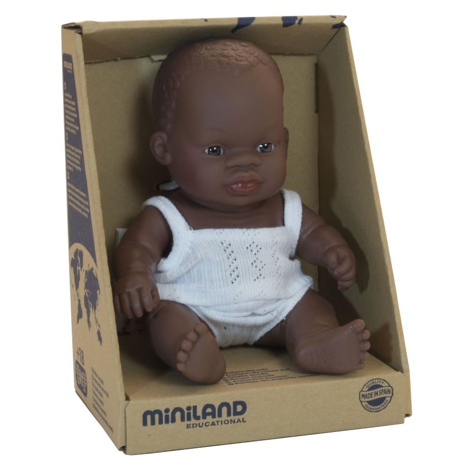 african girl 21cm miniland doll