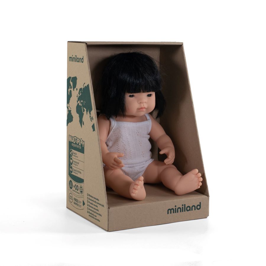 Asian girl miniland doll 38cm