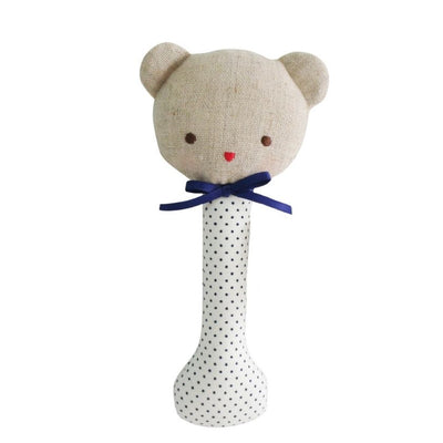 Alimrose Baby Bear Stick Rattle - 4 colour variations