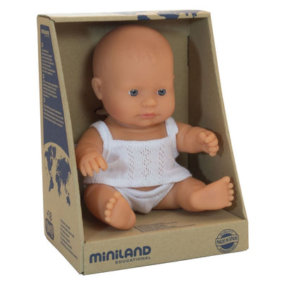 Caucasian 21cm boy miniland doll