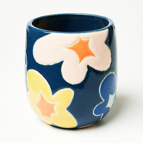 Navy Floral Sunday Pot by Jones and Co