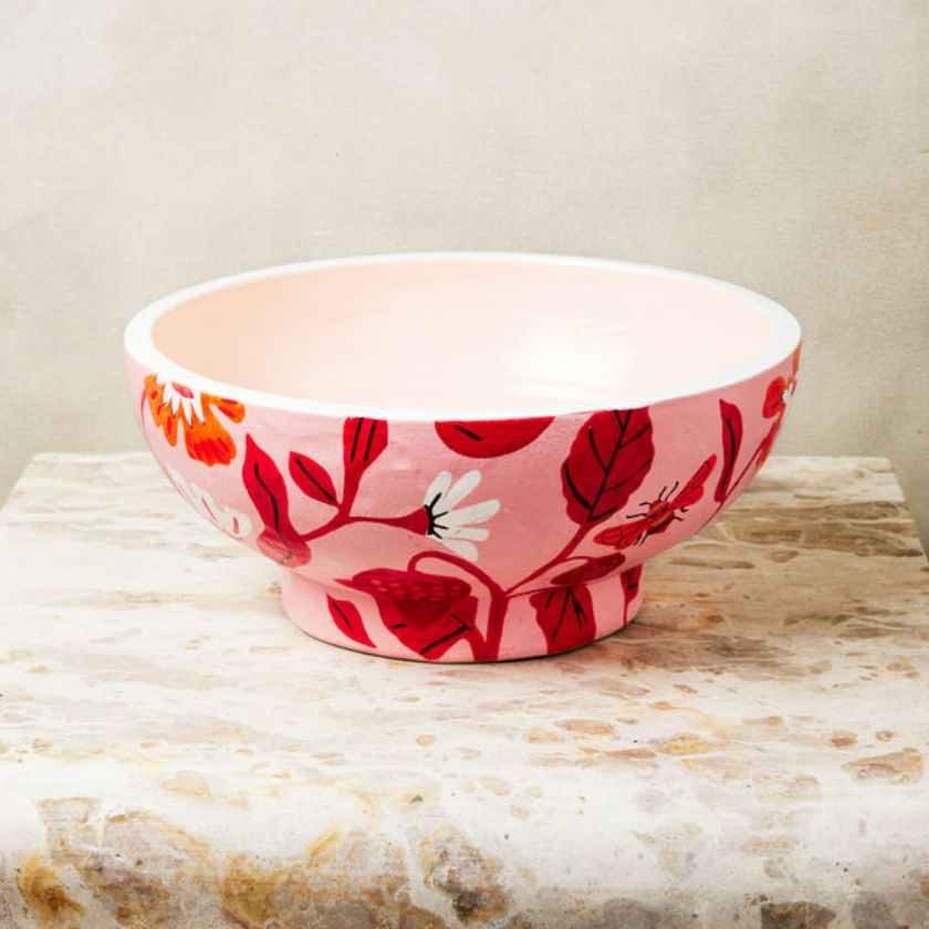 Meadow bowl in pink by Jones and Co