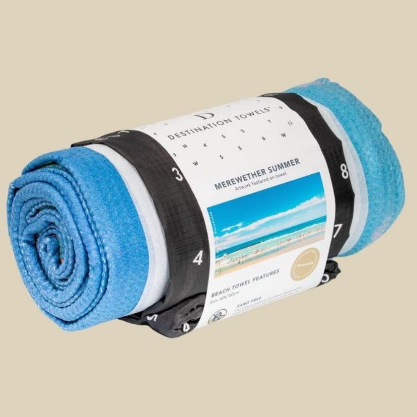 Rolled up beach towel