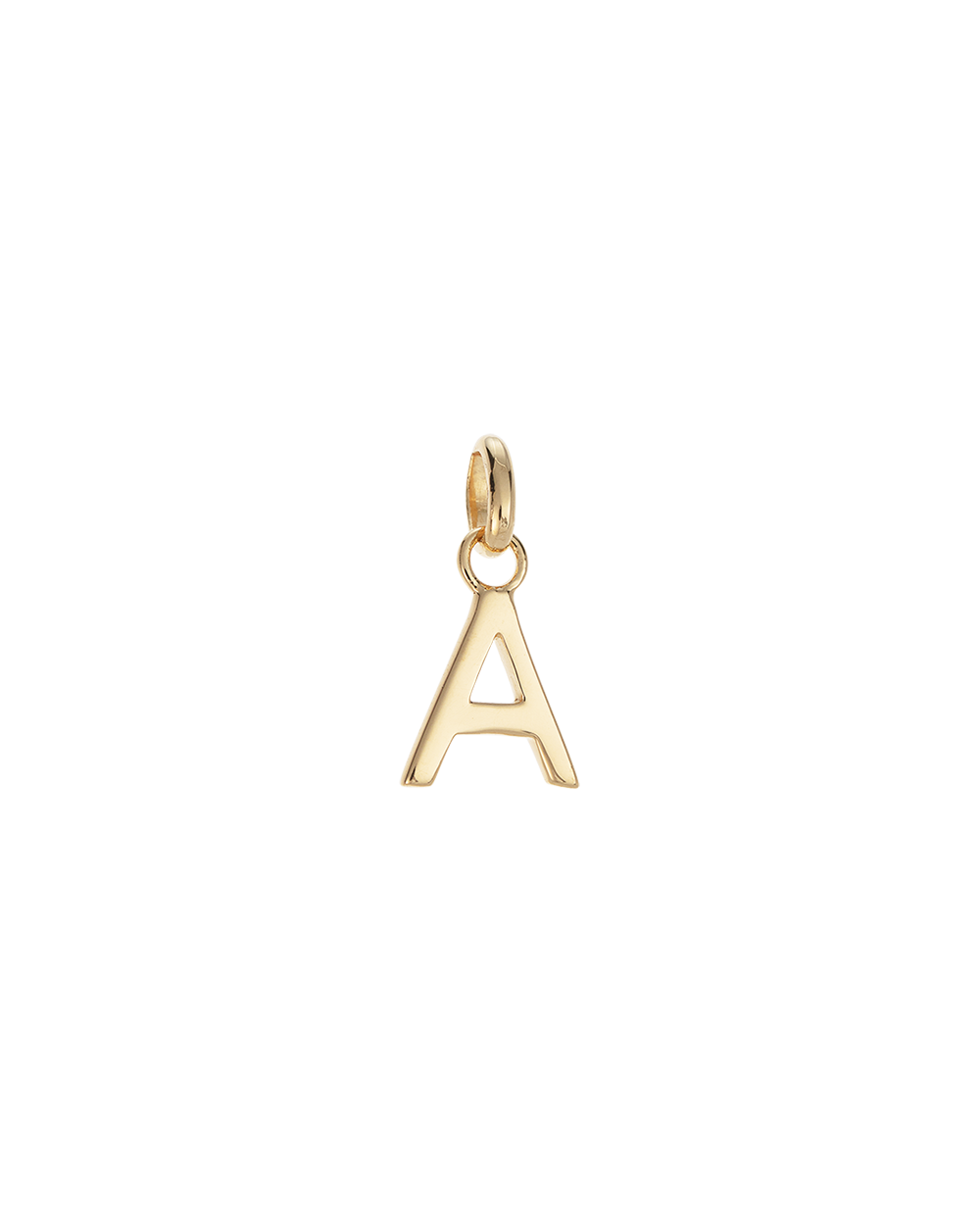 Gold A Outline Initial Charm by Kirstin Ash Jewellery