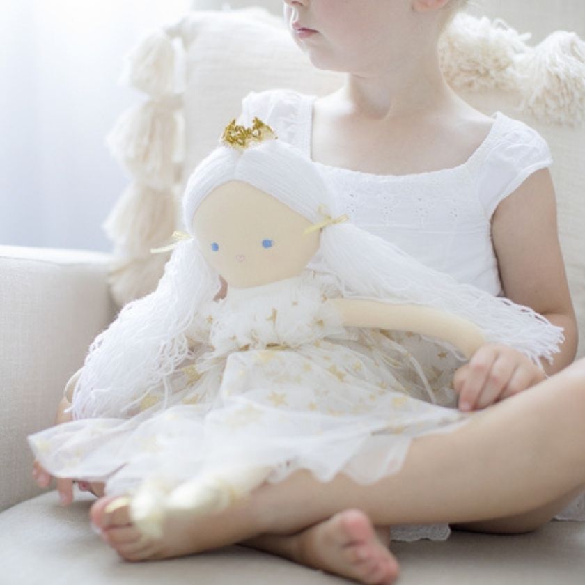 Penelope doll by Alimrose getting played with by a girl