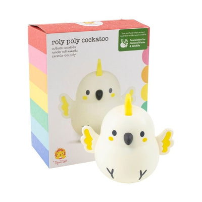 Roly poly cockatoo baby toy by Tiger Tribe